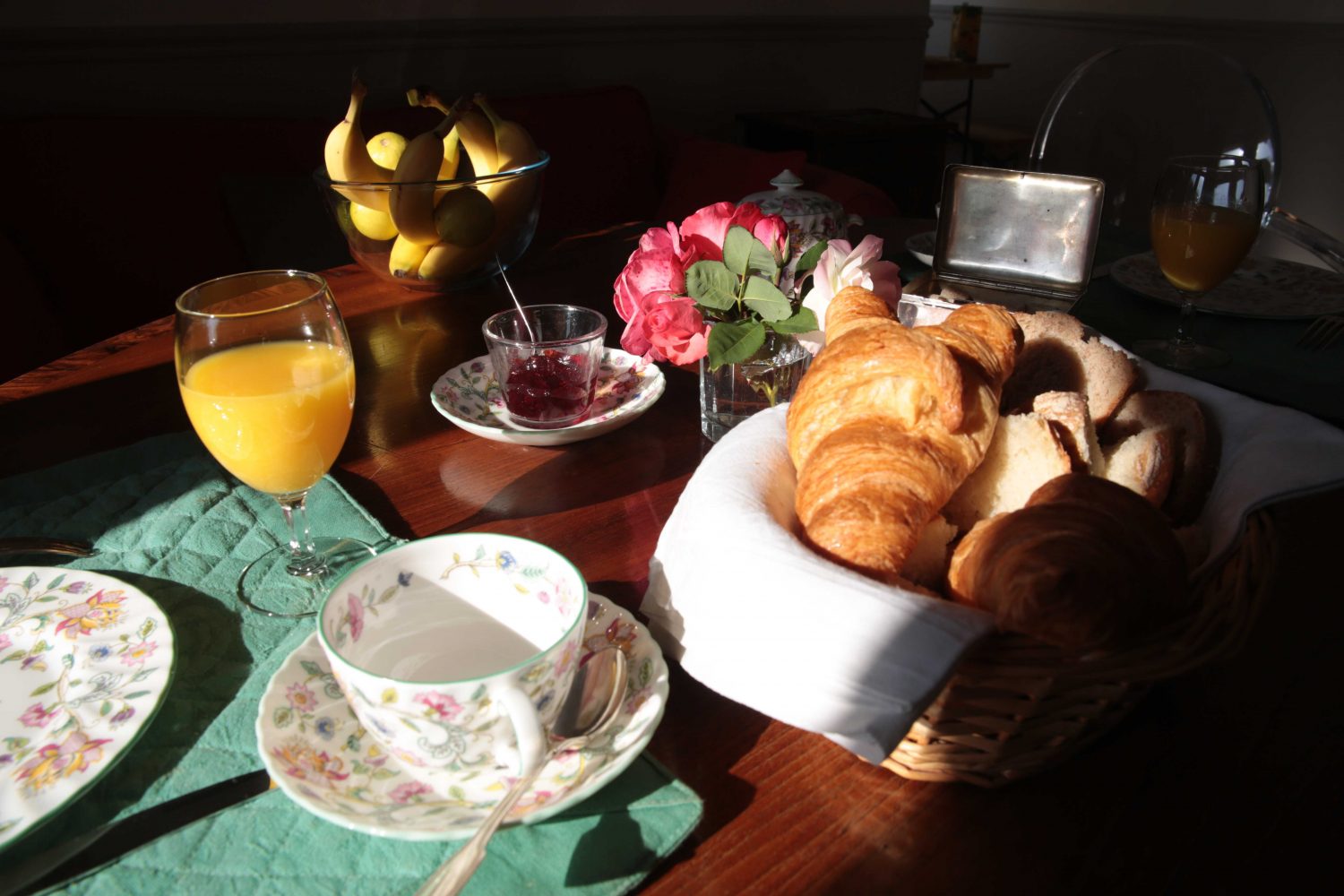 Petit-déjeuner de la Chambre d'hôtes au château de Salvert