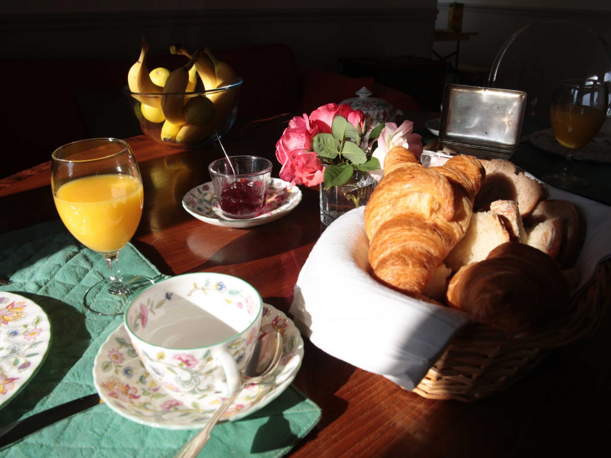 Petit-déjeuner de la Chambre d'hôtes au château de Salvert