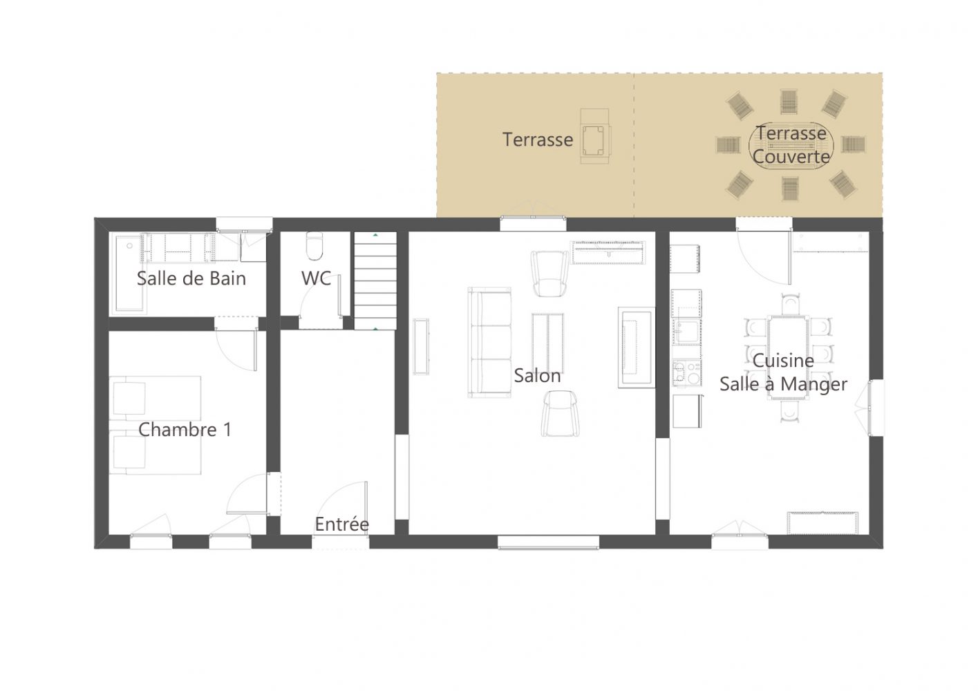 Plan du rez de chaussée la brosse