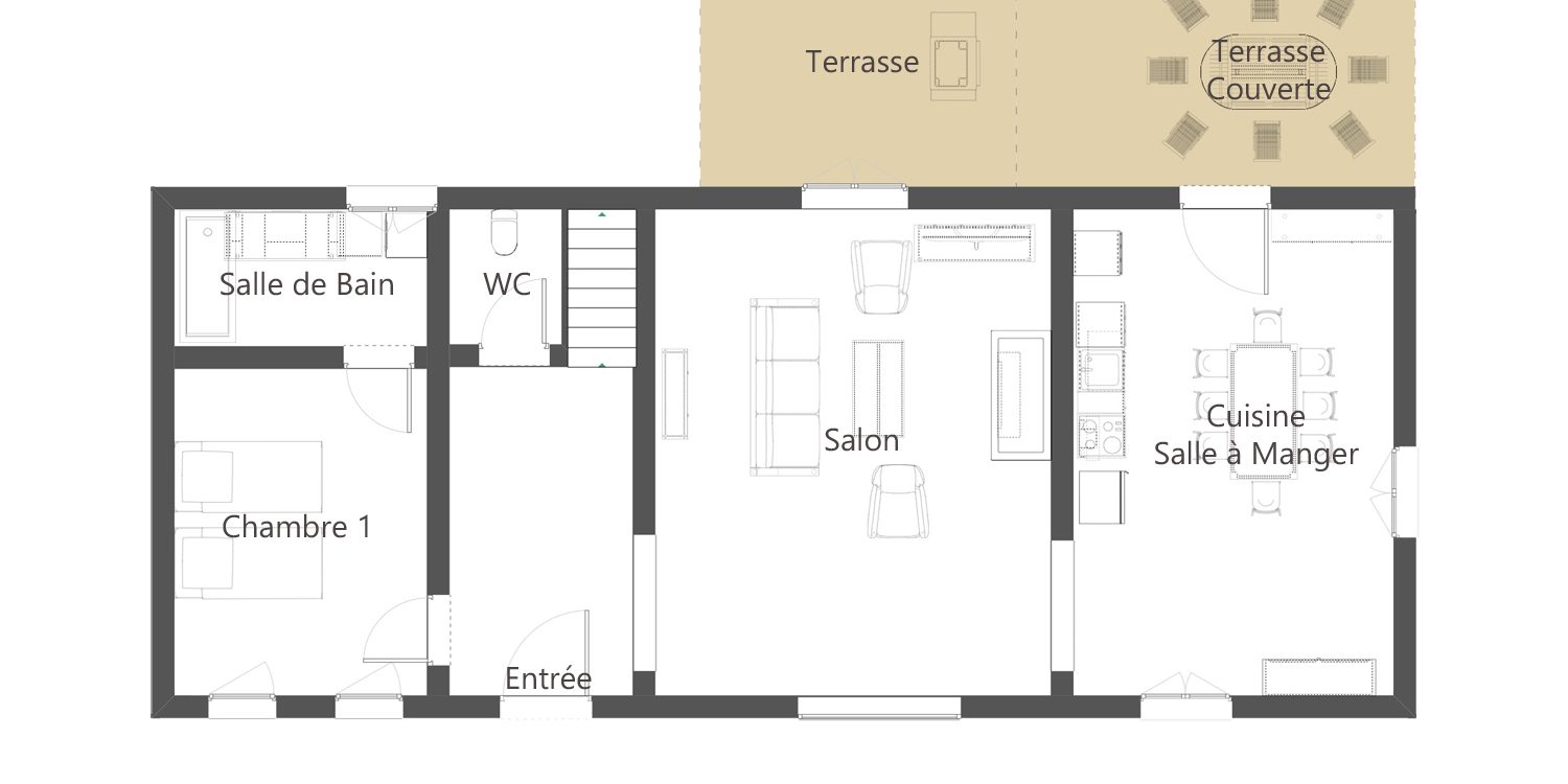 Plan du rez de chaussée la brosse